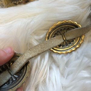 Accessories - Vintage leather torquoise emblem festival belt Accessories - Vintage leather torquoise emblem festival belt